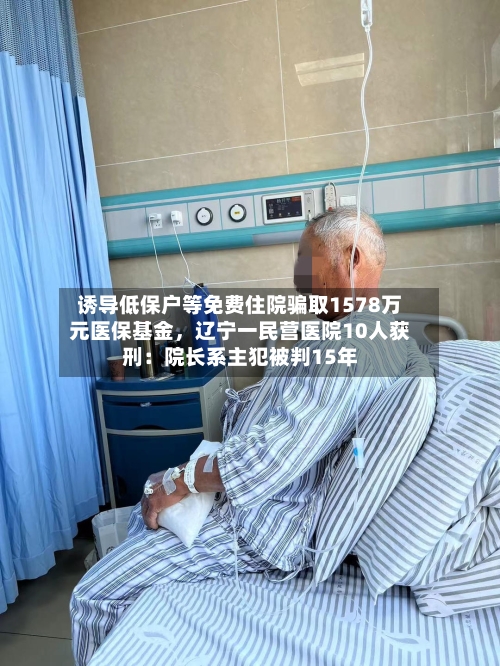 诱导低保户等免费住院骗取1578万元医保基金，辽宁一民营医院10人获刑：院长系主犯被判15年-第2张图片